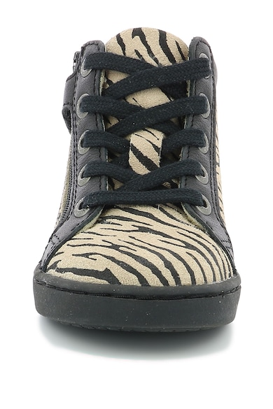 Kickers kids Tenisi de piele intoarsa si piele, cu animal print Baieti