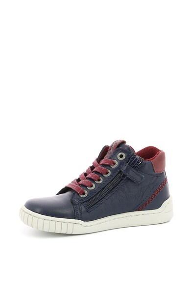 Kickers kids Pantofi port de piele, cu insertii textile Winley Fete