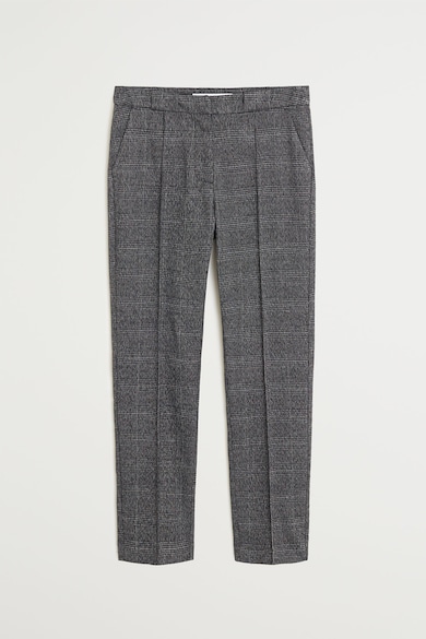 Mango Pantaloni cu model in carouri si croiala dreapta Warm Femei