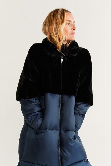 Mango Laponia enyhén bélelt kabát műszőrmével női