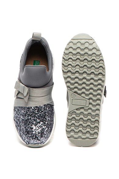 United Colors of Benetton Pantofi sport slip-on cu insertii stralucitoare Fete