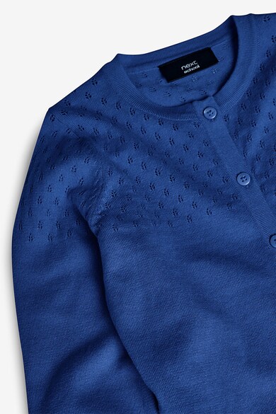 NEXT Cardigan tricotat fin, cu microperforatii Fete