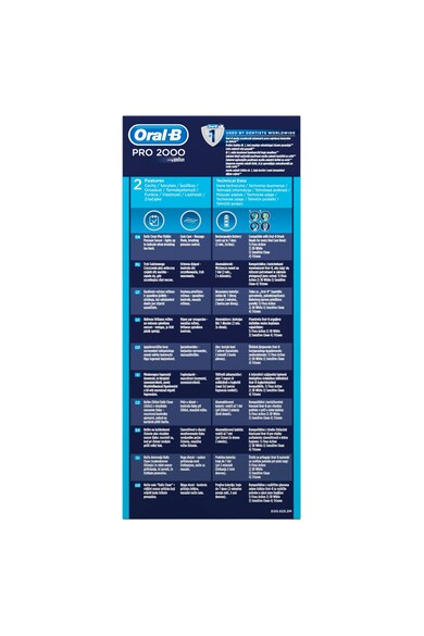 Oral-B Ел. четка за зъби  PRO 2 2000 Cross Action, 3D почистване, Сензор за натиск, Бяла/Синя Жени