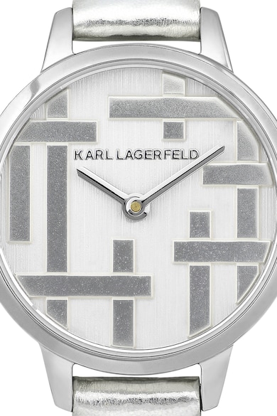 Karl Lagerfeld Ceas quartz cu o curea de piele metalica Femei