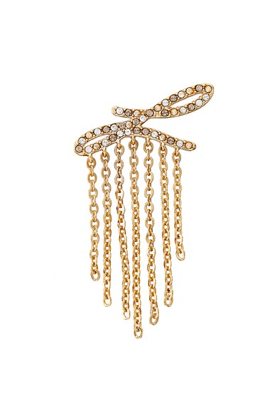 Karl Lagerfeld Cercei drop placati cu aur, decorati cu cristale Swarovski Femei