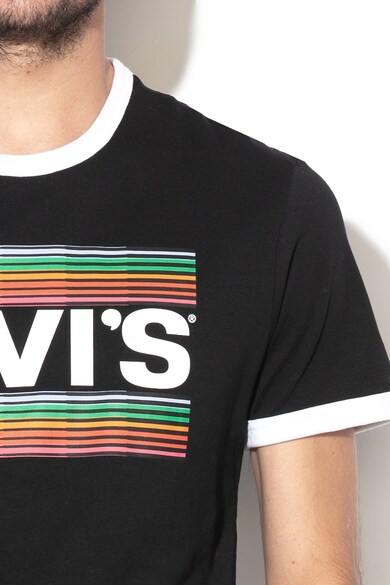 Levi's Tricou cu imprimeu logo si decolteu la baza gatului Barbati