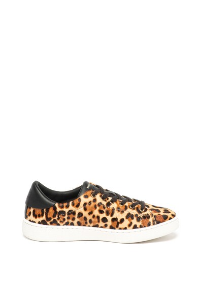 Karen Millen Pantofi spot de piele cu par scurt, cu animal print Frida Femei