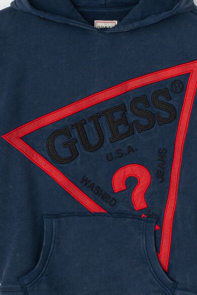 GUESS JEANS Hanorac cu imprimeu logo si buzunar kangaroo Baieti