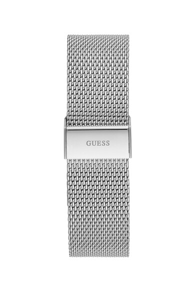 GUESS Ceas rotund cu bratara metalica cu model plasa Barbati