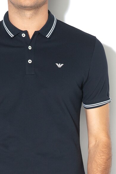 Emporio Armani Tricou polo din material pique cu logo pe piept Barbati