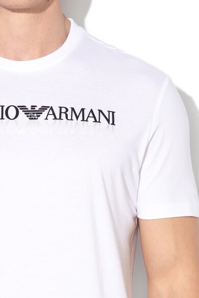 Emporio Armani Tricou cu aplicatie logo cauciucata Barbati