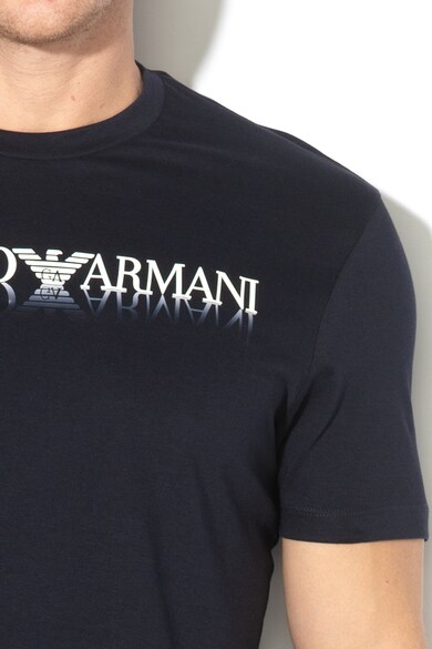 Emporio Armani Tricou cu aplicatie logo cauciucata Barbati