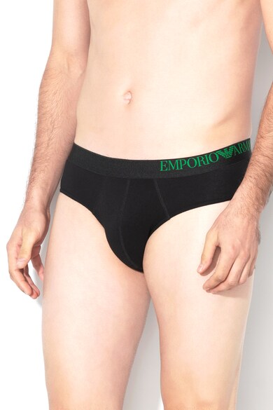 Emporio Armani Underwear Set de chiloti cu banda in talie, cu logo - 3 perechi Barbati