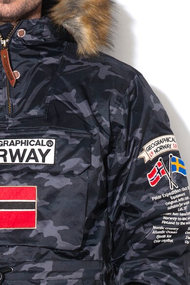 Geographical Norway Леко подплатено яке Barman без закопчаване Мъже
