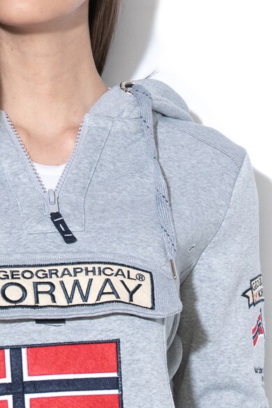 Geographical Norway Hanorac cu fermoar si logo Gymclass Femei