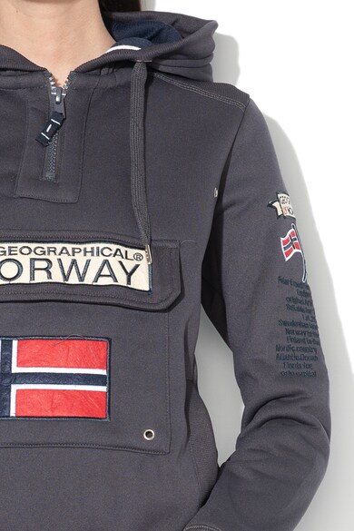 Geographical Norway Hanorac cu buzunar frontal si captuseala din fleece Gymclass Femei