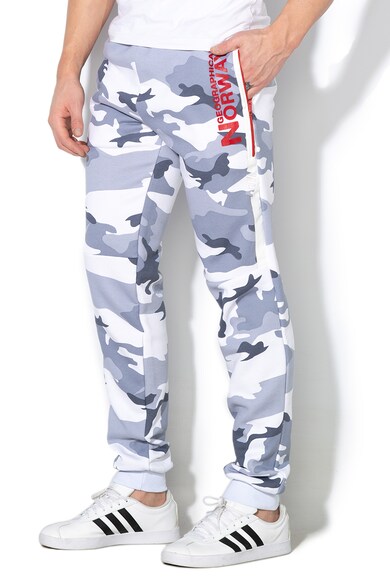 Geographical Norway Pantaloni sport cu imprimeu camuflaj si croiala conica Metal Barbati