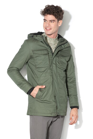 Jack & Jones Jacheta parka cu gluga si captuseala din material teddy Rock Barbati