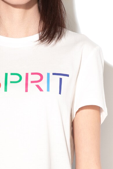 Esprit Tricou din bumbac cu imprimeu logo Femei