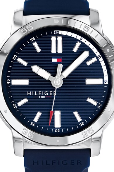 Tommy Hilfiger Szilikonszíjas kerek karóra férfi