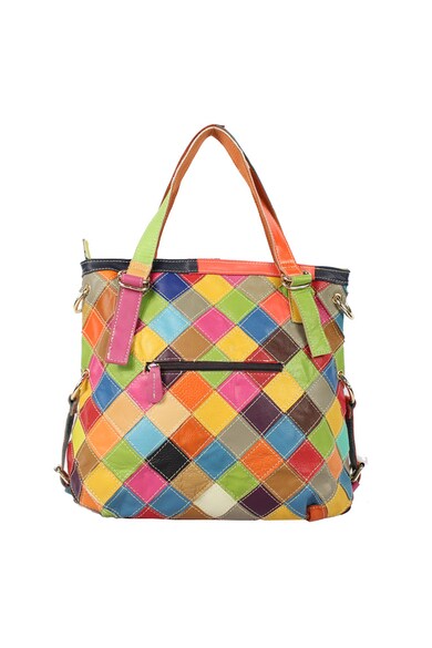 Pellearts Geanta tote de piele cu design patchwork Femei