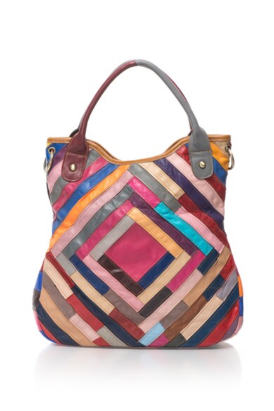 Pellearts Geanta shopper de piele cu design patchwork Femei