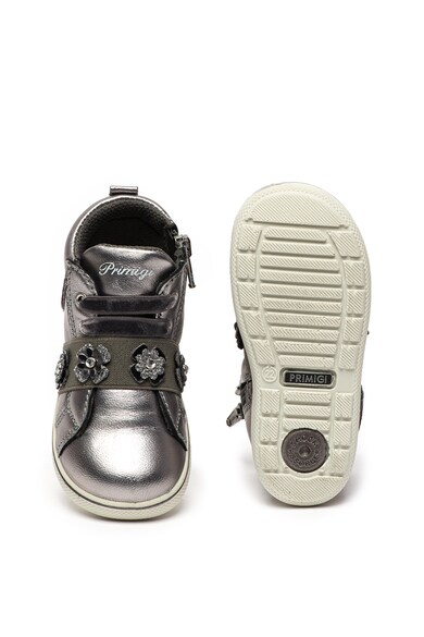 Primigi Кожени спортни обувки с метален ефект Момичета