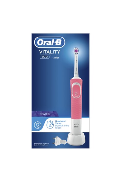 Oral-B Periuta de dinti electrica  Vitality D100 Sensi Ultra Thin, 7600 Oscilatii/min, Curatare 2D, 1 program, 1 capat Femei