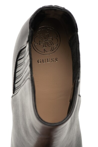 GUESS Botine Chelsea de piele cu varf ascutit si toc kitten Femei