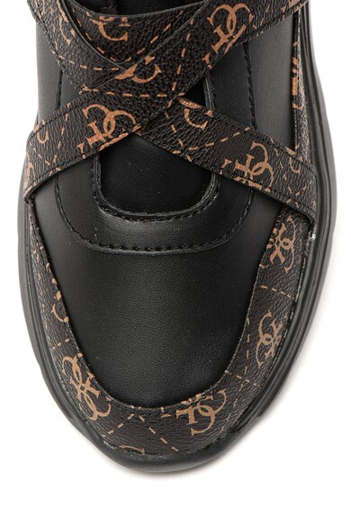 GUESS Pantofi sport slip on, de piele ecologica, cu garnituri cu monograma Femei