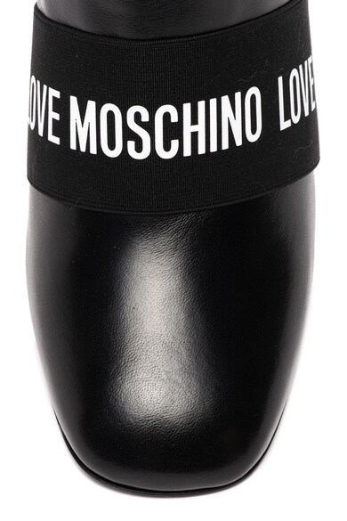 Love Moschino Кожени боти с масивен ток Жени