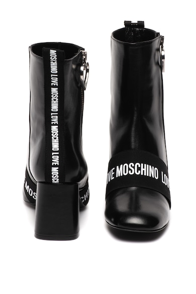 Love Moschino Botine de piele cu toc masiv Femei