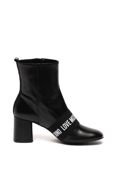 Love Moschino Botine de piele cu toc masiv Femei