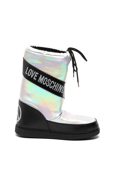 Love Moschino Cizme apres-schi cu logo si aspect holografic Femei