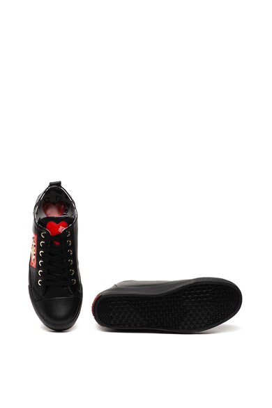 Love Moschino Pantofi sport de piele ecologica, cu aplicatie logo Femei