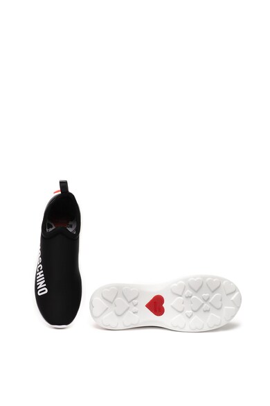 Love Moschino Bebújós sneaker bőrrészlettel női