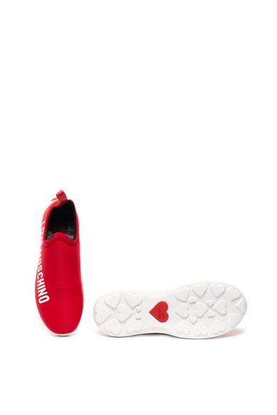 Love Moschino Bebújós sneaker bőrrészlettel női