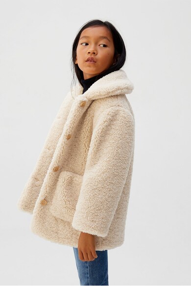 Mango Palton din blana shearling sintetica Cosy Fete