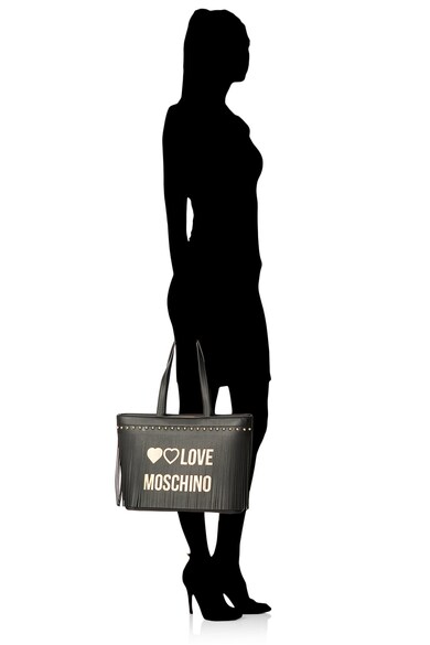 Love Moschino Geanta tote de piele ecologica, cu franjuri Femei