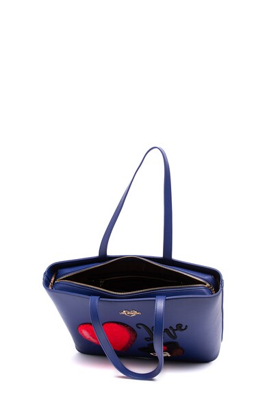 Love Moschino Geanta shopper de piele ecologica, cu aplicatii grafice Femei