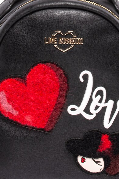 Love Moschino Kis méretű műbőr hátizsák dekoratív részletekkel női