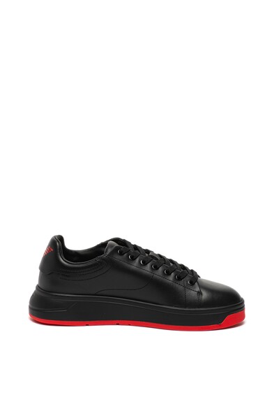 Emporio Armani Pantofi sport de piele cu aplicatie logo Femei