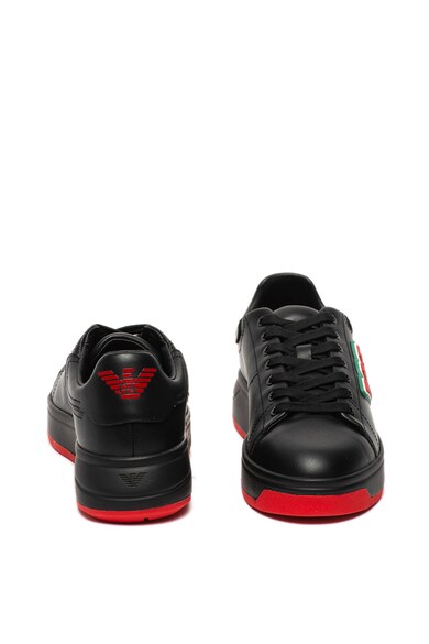 Emporio Armani Pantofi sport de piele cu aplicatie logo Femei