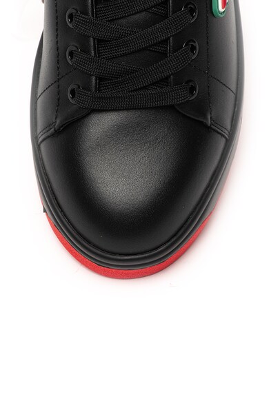 Emporio Armani Pantofi sport de piele cu aplicatie logo Femei