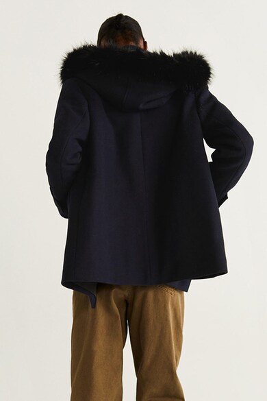 Mango Shorpeck kapucnis gyapjútartalmú kabát női