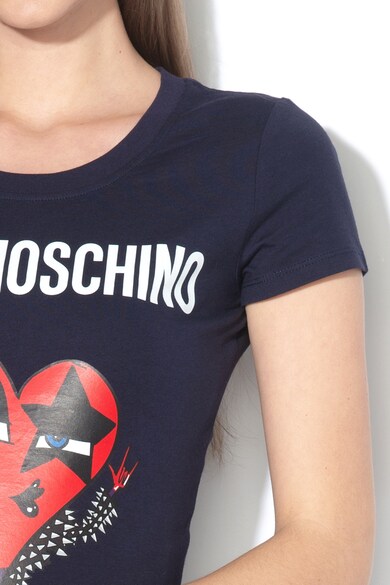 Love Moschino Tricou cu imprimeu logo si grafic Femei