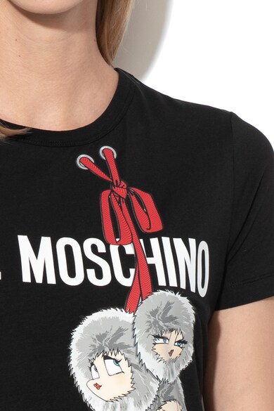 Love Moschino Tricou cu imprimeu logo si grafic H Femei