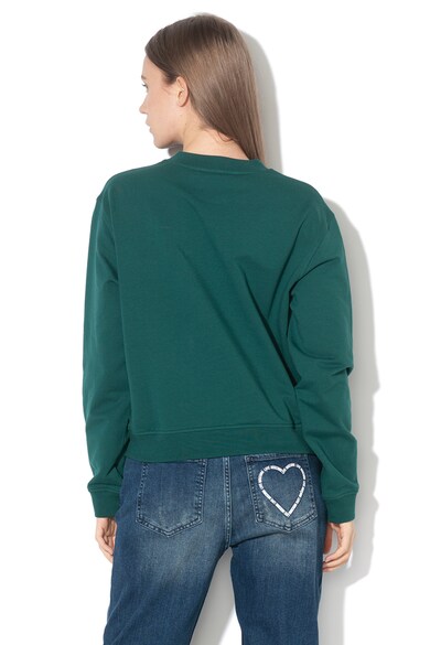 Love Moschino Mintás pulóver hímzett logóval női