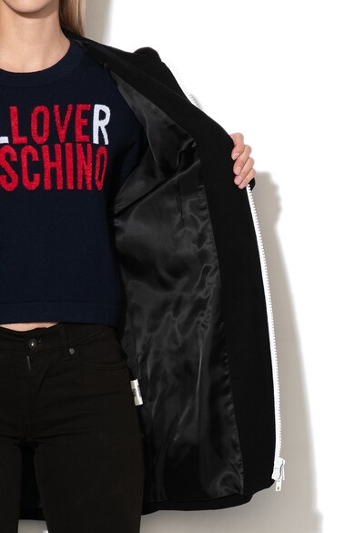 Love Moschino Gyapjútartalmú dzseki kapucnival női