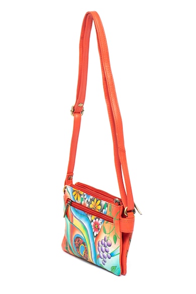 Niarvi Geanta crossbody de piele, pictata manual Femei